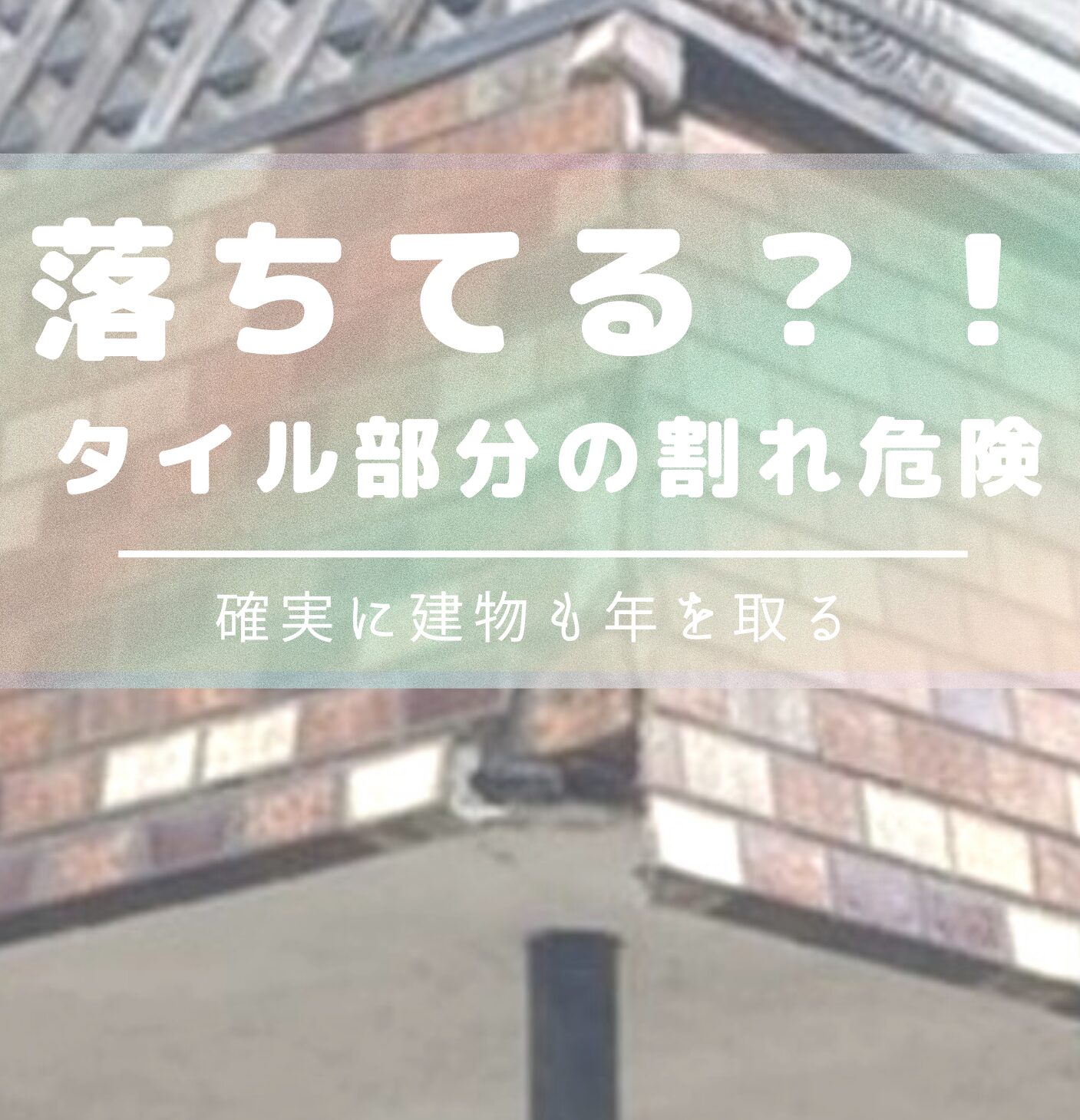 なにかあってからでは遅い！　～外壁タイル工事～　八尾市｜戸建｜外壁｜防水工事