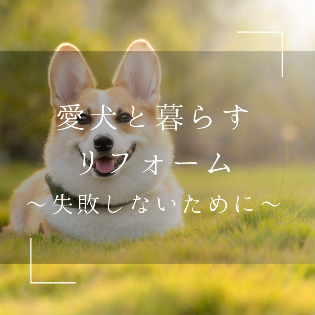愛犬と暮らすリフォーム~失敗しないために~