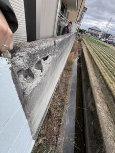 ブロック塀の破損