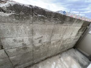 ブロック塀の破損